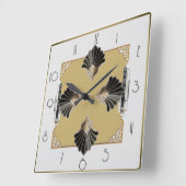 Horloge Carrée Art Déco (Angle)