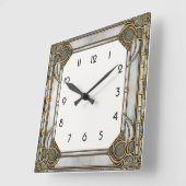Horloge Carrée Art Déco (Angle)