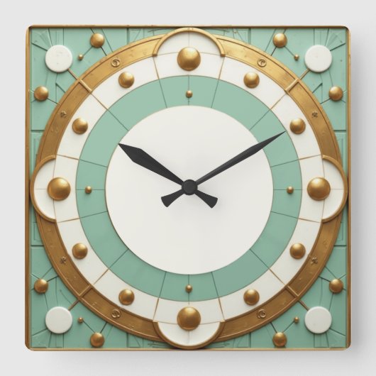 Horloge Carrée Art Déco (Recto)