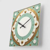 Horloge Carrée Art Déco (Angle)