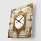 Horloge Carrée Art Deco (Angle)