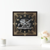 Horloge Carrée Art Deco (Maison)