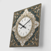 Horloge Carrée Art déco (Angle)