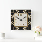 Horloge Carrée Art Déco (Maison)