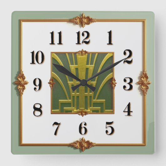 Horloge Carrée Art Déco (Recto)