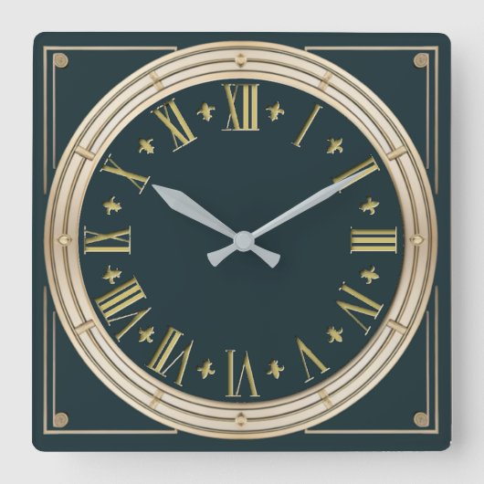 Horloge Carrée Art déco (Recto)