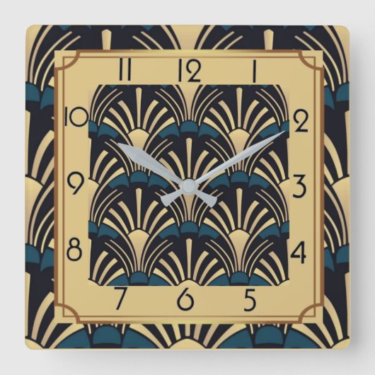 Horloge Carrée Art déco (Recto)