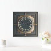Horloge Carrée Art déco (Maison)