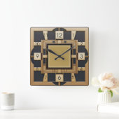 Horloge Carrée Art Déco (Maison)