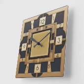 Horloge Carrée Art Déco (Angle)