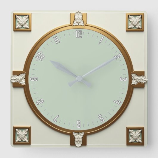 Horloge Carrée Art Deco (Recto)