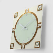 Horloge Carrée Art Deco (Angle)