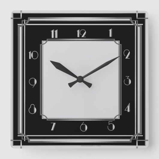 Horloge Carrée Art déco (Recto)