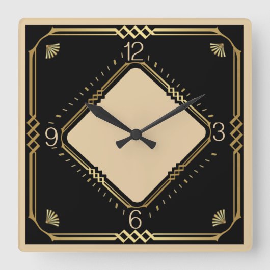 Horloge Carrée Art déco (Recto)