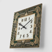 Horloge Carrée Art Déco (Angle)