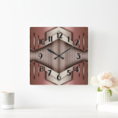 Horloge Carrée Art Déco (Maison)