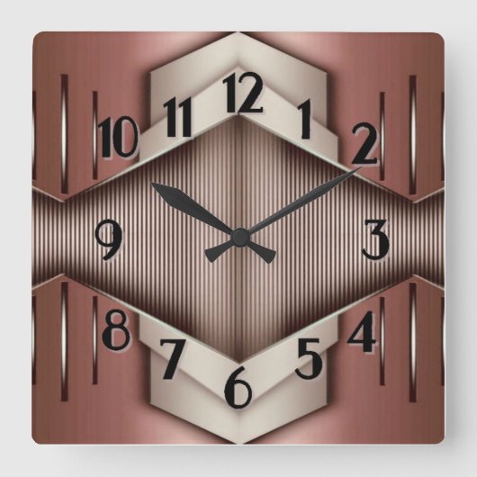 Horloge Carrée Art Déco (Recto)