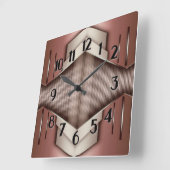 Horloge Carrée Art Déco (Angle)