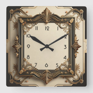 Horloge Carrée Art déco