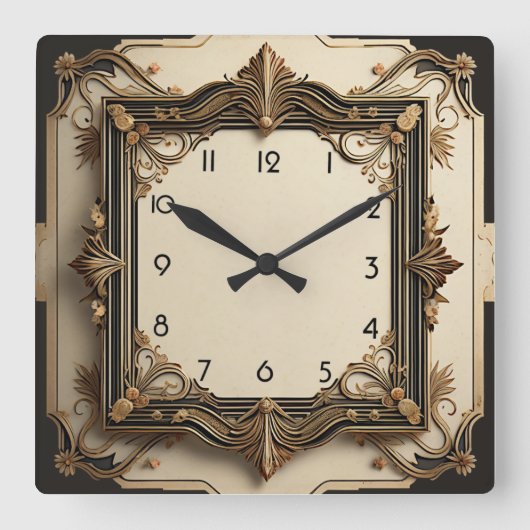 Horloge Carrée Art déco (Recto)