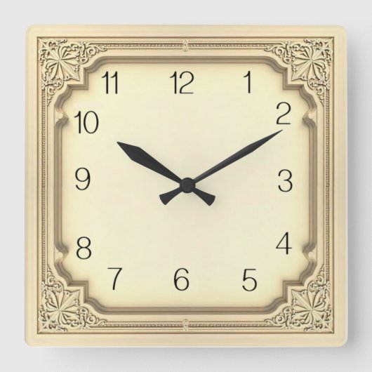 Horloge Carrée Art Deco (Recto)