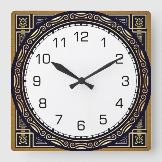 Horloge Carrée Art Déco (Recto)