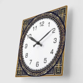 Horloge Carrée Art Déco (Angle)