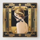 Horloge Carrée Art déco (Recto)