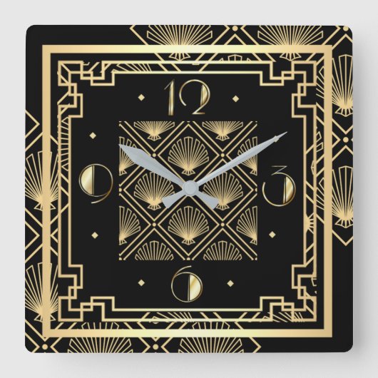 Horloge Carrée Art Déco (Recto)
