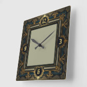 Horloge Carrée Art Déco (Angle)