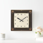 Horloge Carrée Art Déco (Maison)