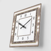 Horloge Carrée Art Deco (Angle)