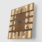 Horloge Carrée Art Déco (Angle)