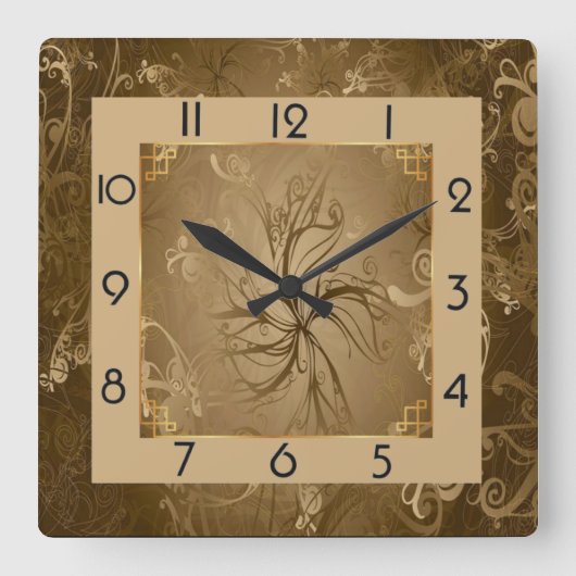 Horloge Carrée Art déco (Recto)