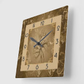 Horloge Carrée Art déco (Angle)