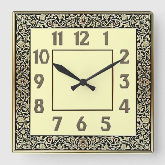 Horloge Carrée Art Deco (Recto)