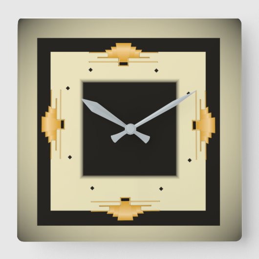 Horloge Carrée Art déco (Recto)