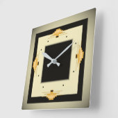 Horloge Carrée Art déco (Angle)