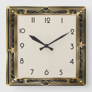Horloge Carrée Art déco