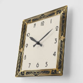 Horloge Carrée Art déco (Angle)