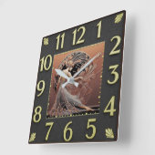 Horloge Carrée Art Deco (Angle)