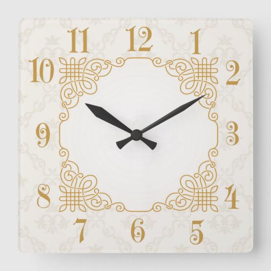 Horloge Carrée Art déco (Recto)