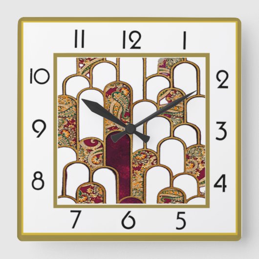 Horloge Carrée Art Déco (Recto)