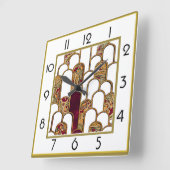 Horloge Carrée Art Déco (Angle)