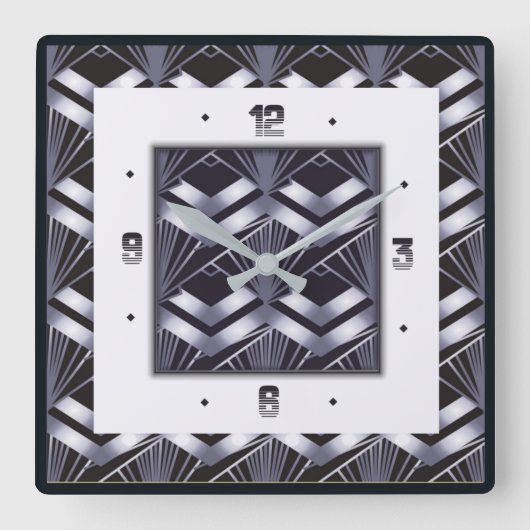 Horloge Carrée Art déco (Recto)