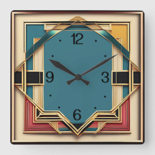 Horloge Carrée Art déco