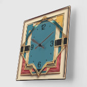 Horloge Carrée Art déco (Angle)