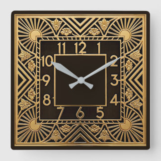 Horloge Carrée Art Deco