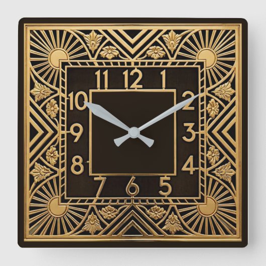 Horloge Carrée Art Deco (Recto)