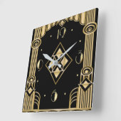 Horloge Carrée Art déco (Angle)